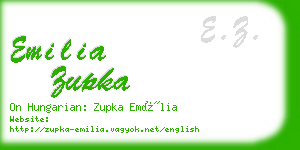 emilia zupka business card